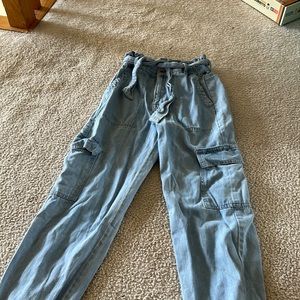 Francesca's light blue jean cargos